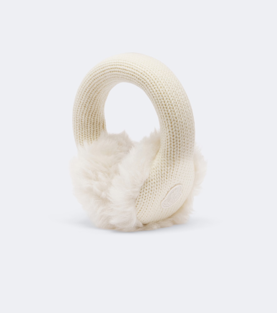 Moncler Donna Paraorecchie In Lana Vergine Bianco Unica- Mytheresa