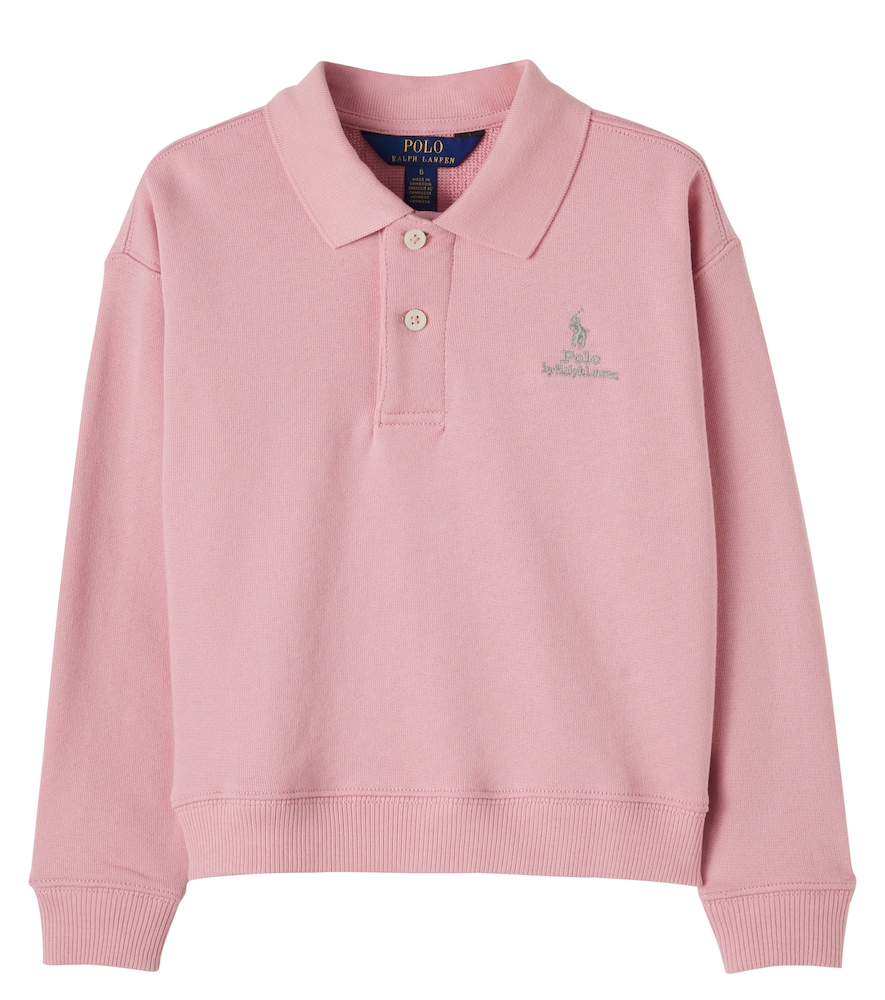 Pullover polo in jersey di misto cotone