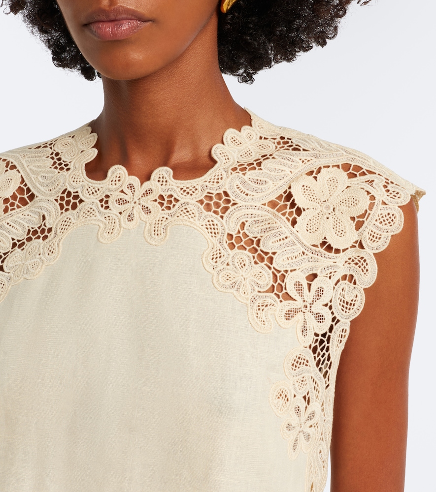 Amelie Crochet-Trimmed Top