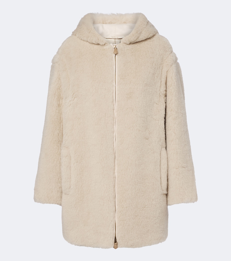 Cappotto in alpaca, lana e seta