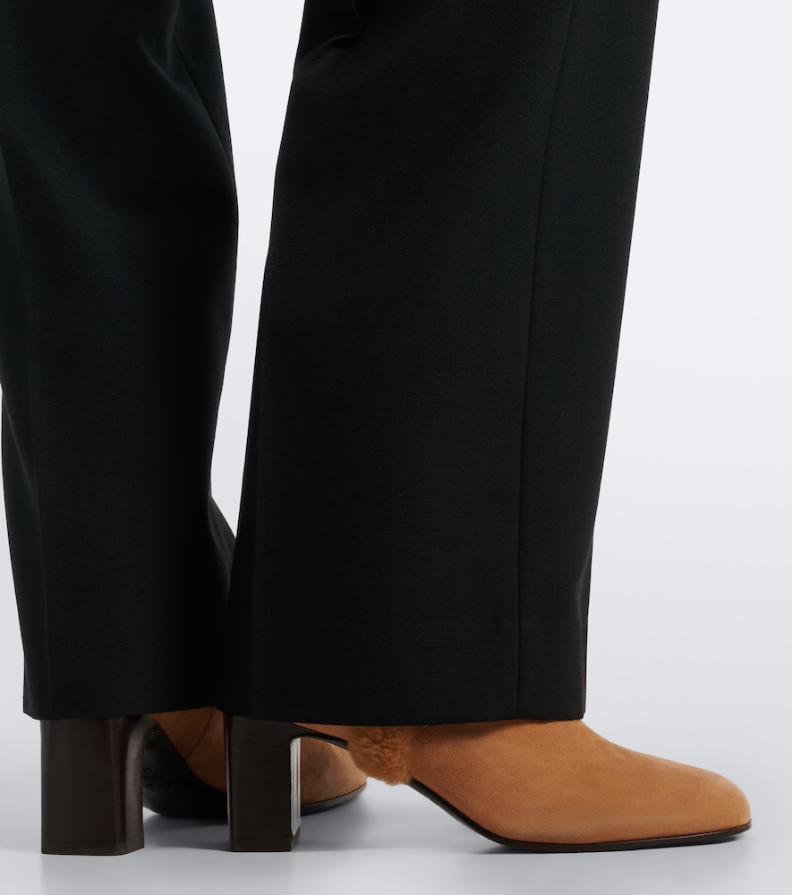 Daze Shearling-Trimmed Ankle Boots