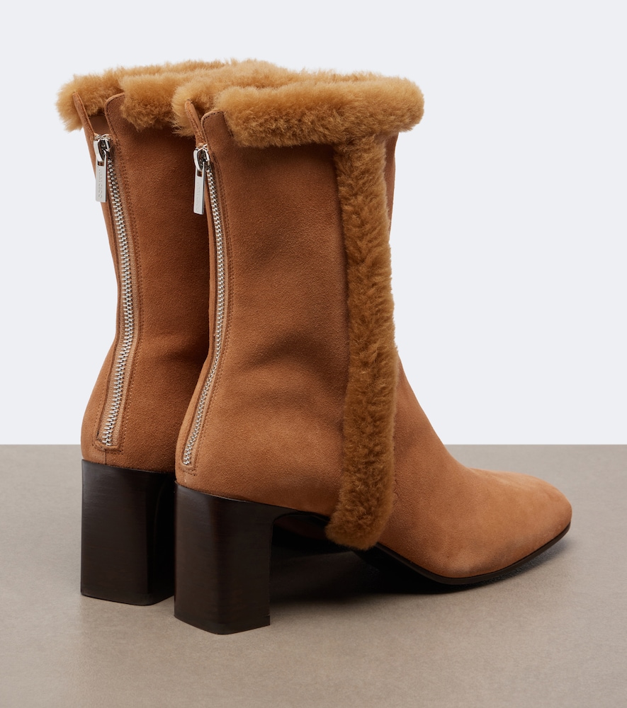 Daze Shearling-Trimmed Ankle Boots