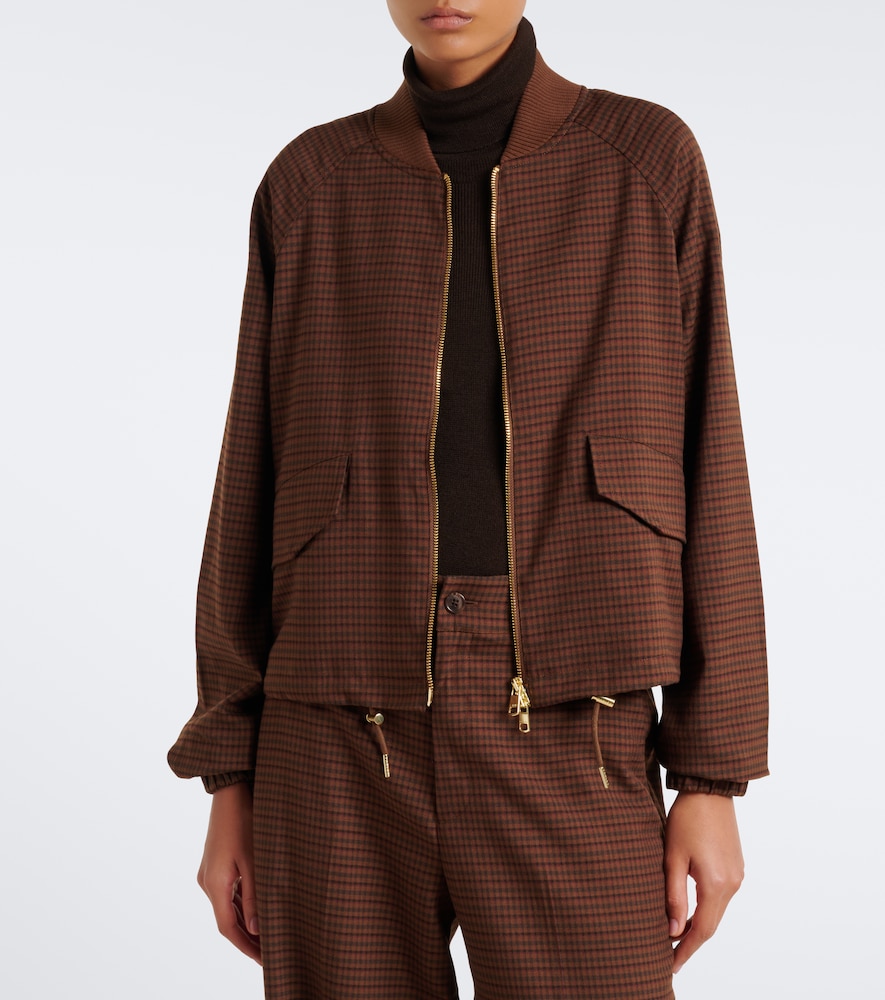 Keagan Checked Twill Bomber Jacket