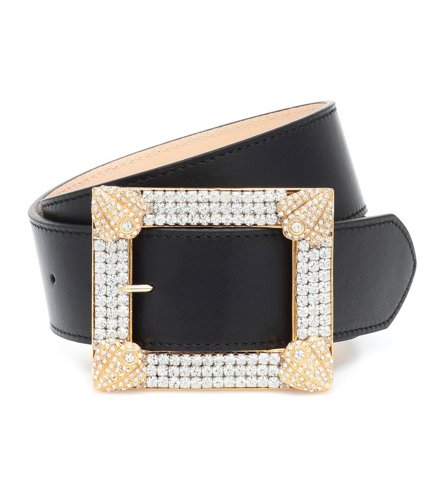 Alessandra Rich Belts EMBELLISHED LEATHER BELT