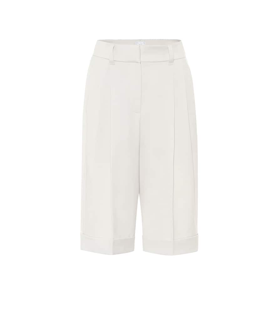 BRUNELLO CUCINELLI VIRGIN WOOL BERMUDA SHORTS,P00489102