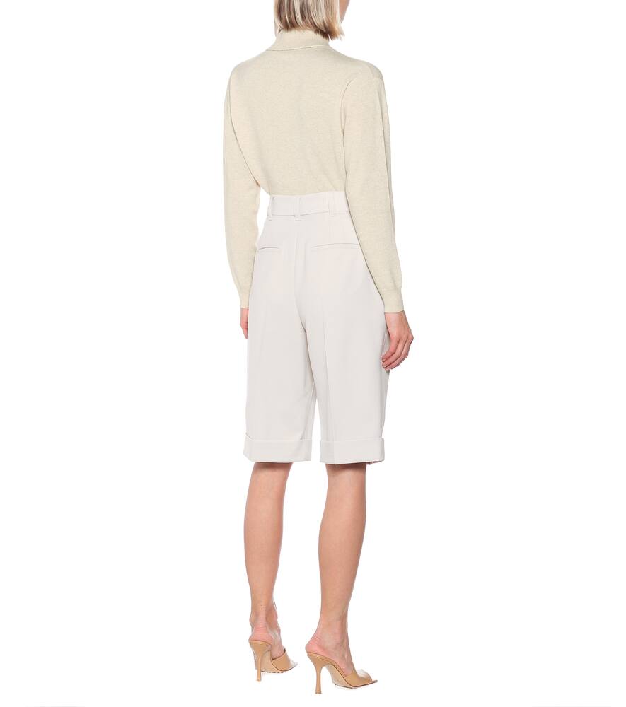 BRUNELLO CUCINELLI VIRGIN WOOL BERMUDA SHORTS,P00489102
