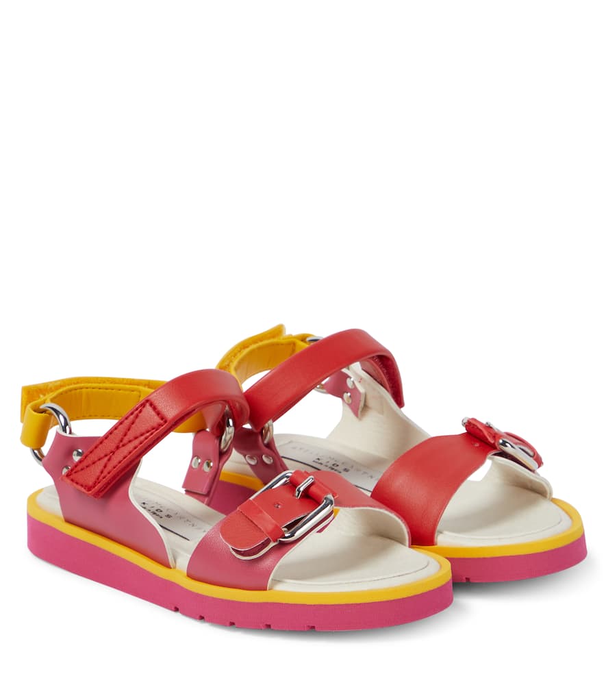 Stella McCartney Kids Faux leather colorblocked sandals