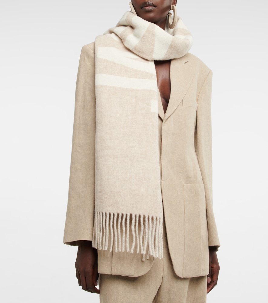Jacquemus Logo jacquard virgin wool scarf
