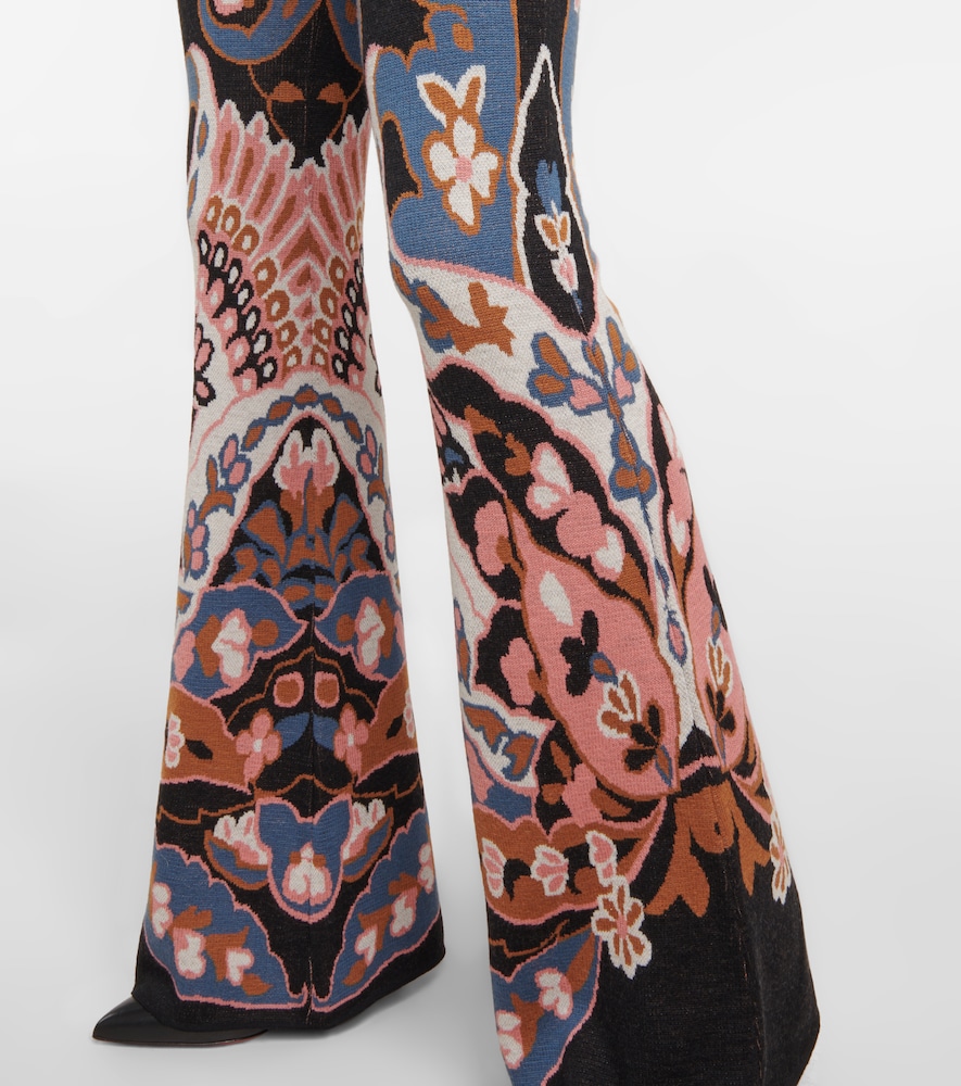  Etro Etro High-rise-schlaghose Aus Wolle 