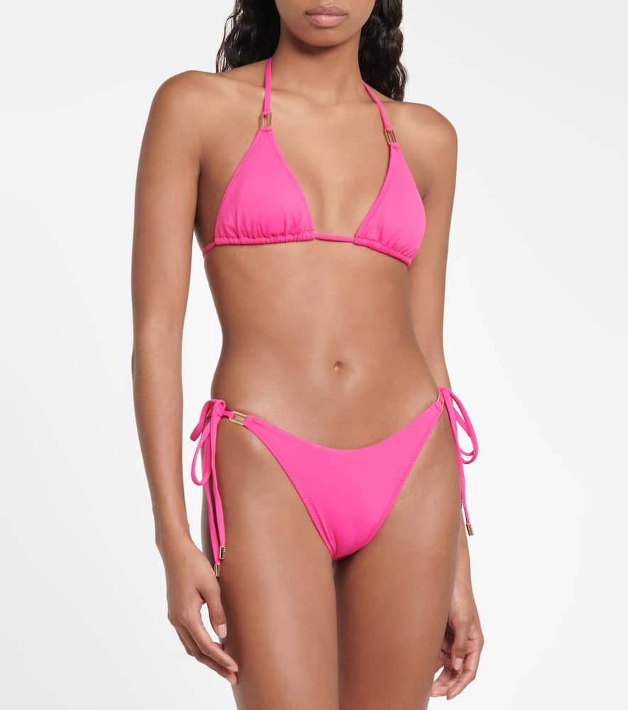 Melissa Odabash Cancun Halterneck Bikini Top In Fuchsia
