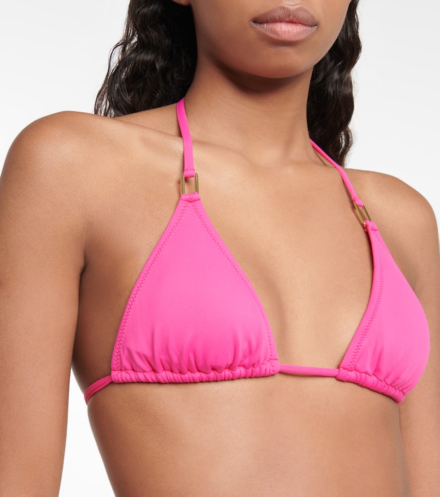Melissa Odabash Cancun Halterneck Bikini Top In Fuchsia