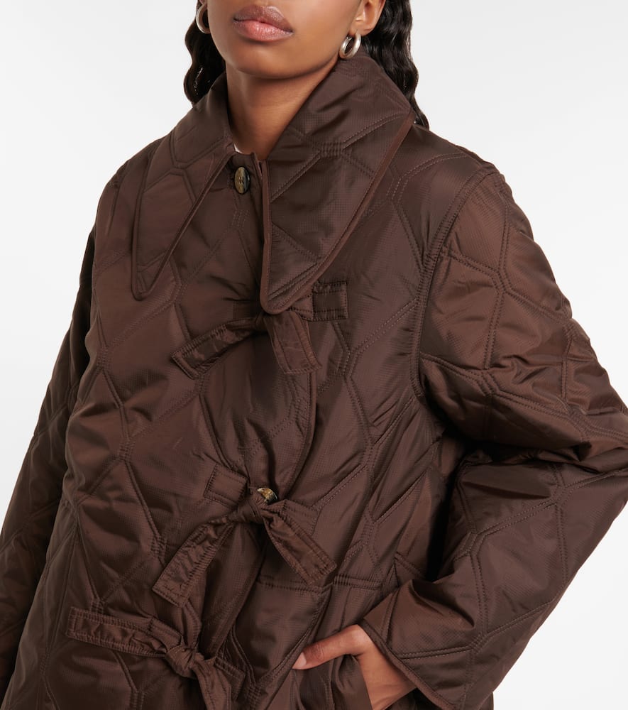 Ripstop Jacket Ganni Quilted Down Jacket Quilted Ripstop And Shell