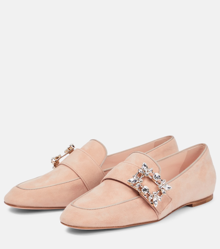  Roger Vivier Roger Vivier Loafers Mini Broche Aus Veloursleder 