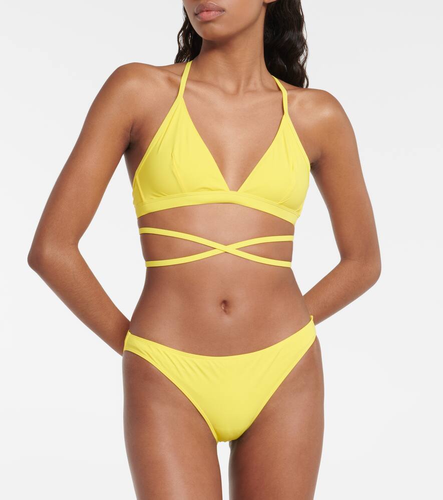 Shop Isabel Marant Saly Bikini Bottoms In Yellow