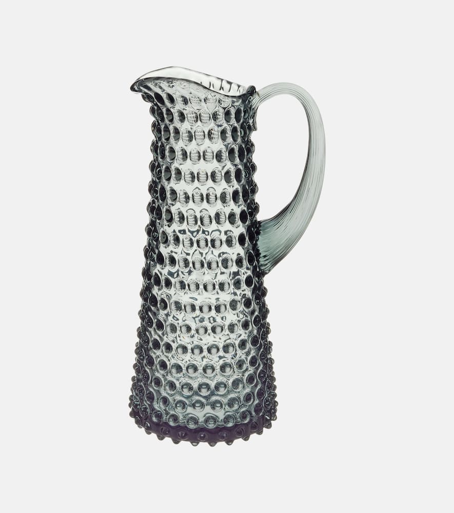 Klimchi Hobnail Crystal Tall Jug In Gry