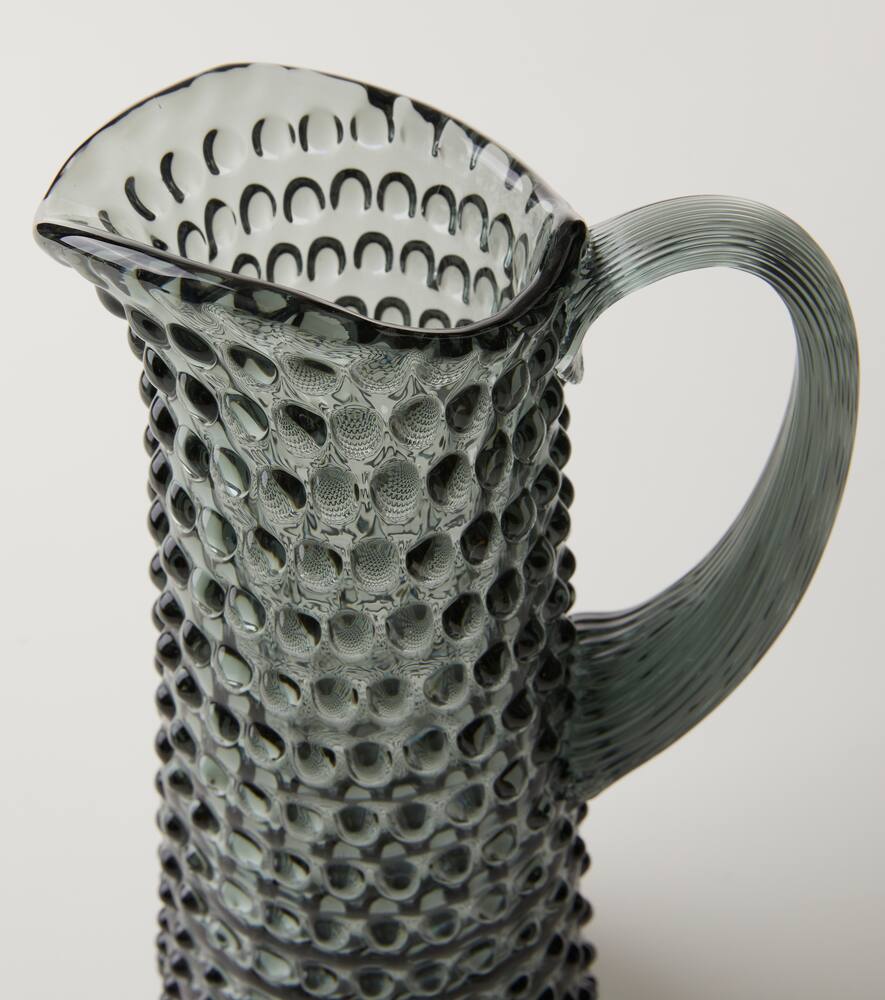 Klimchi Hobnail Crystal Tall Jug In Gry