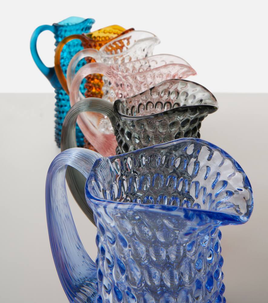Klimchi Hobnail Crystal Tall Jug In Gry