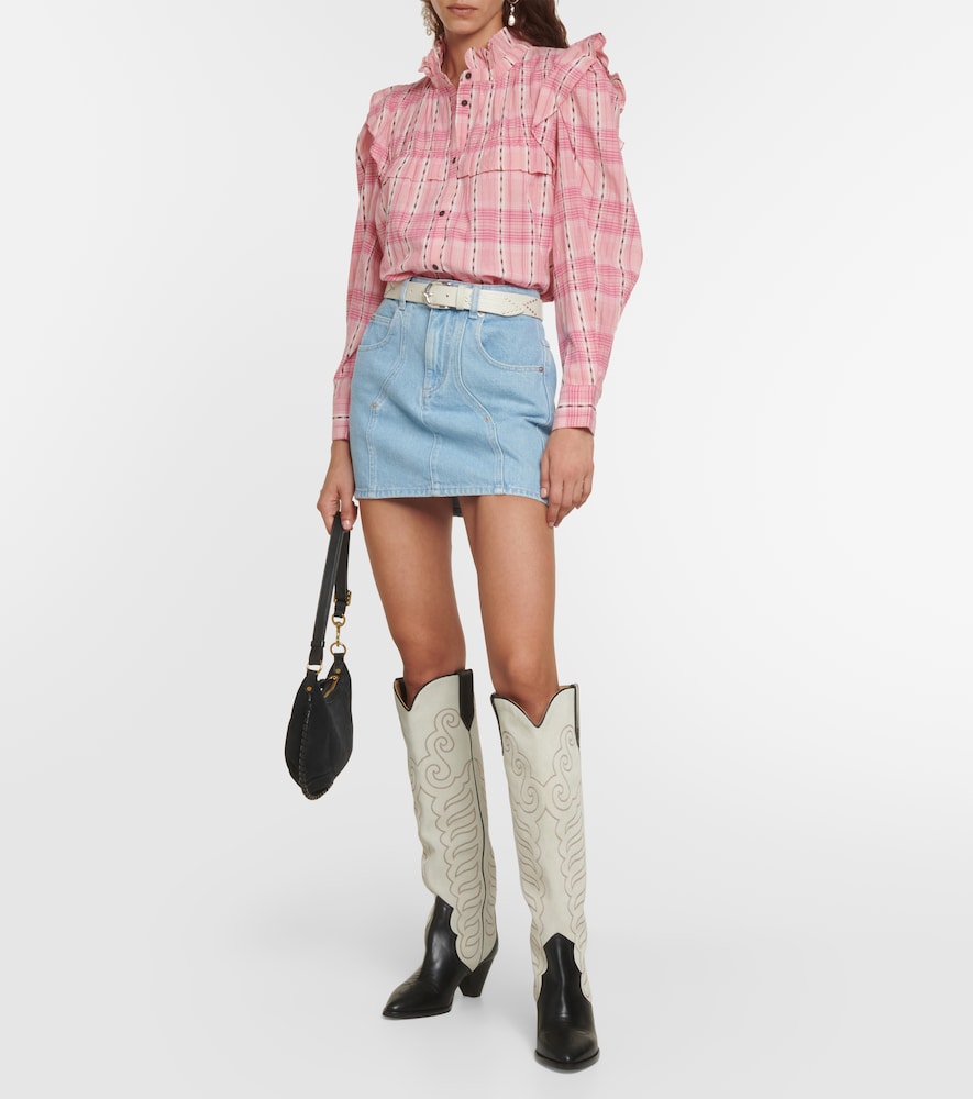 Idety Checked Cotton Blouse