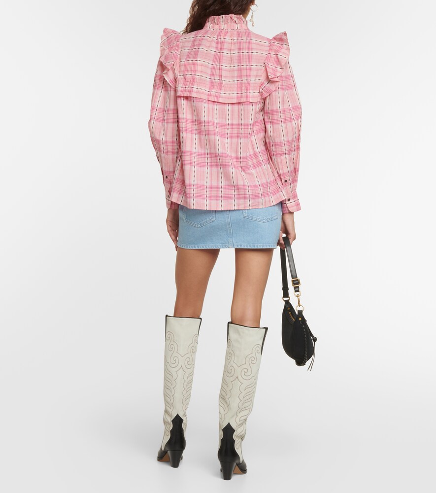 Idety Checked Cotton Blouse
