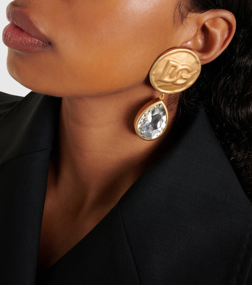  Dolce&gabbana Dolce&gabbana Dg Crystal-embellished Drop Earrings 