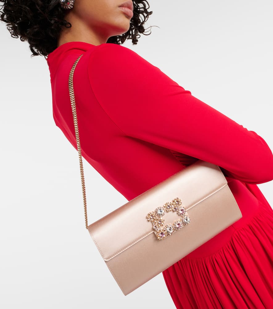 Roger Vivier Embellished satin shoulder bag