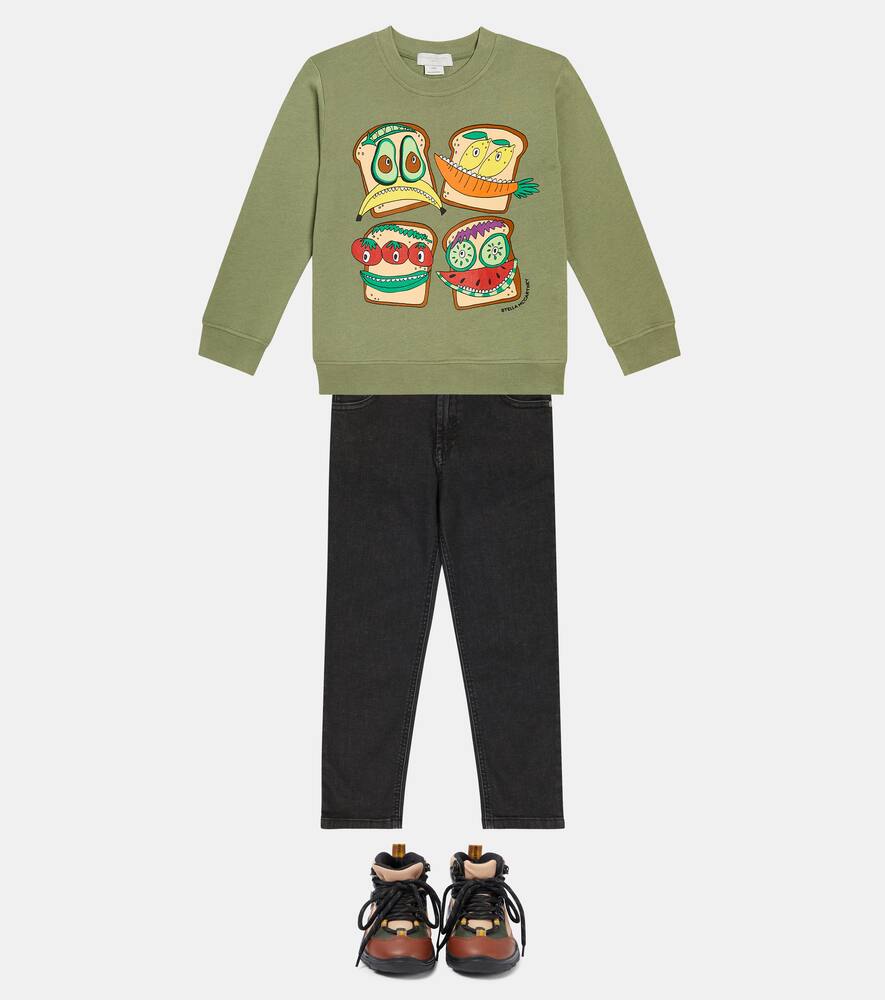 Stella Mccartney Printed Cotton Sweatshirt In Multicoloured