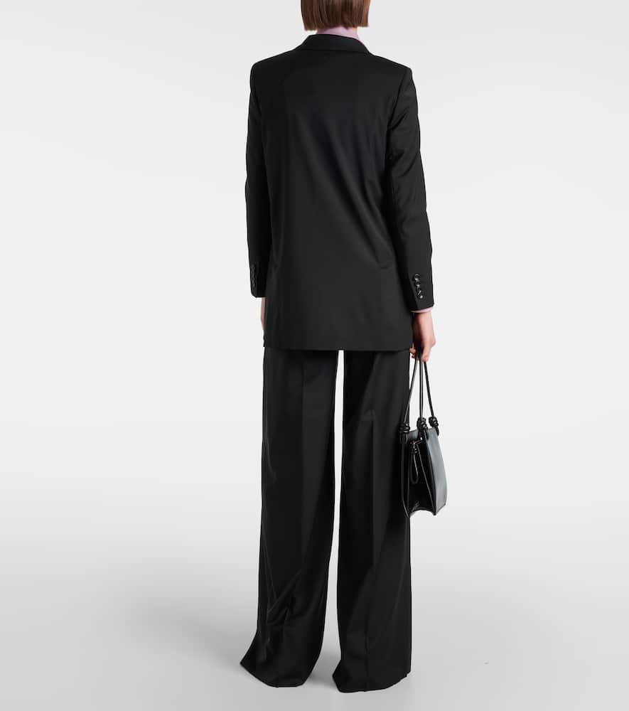 Shop Max Mara Nebbie Virgin Wool Blazer In Black