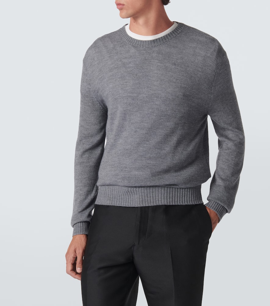 Jil Sander Virgin Wool-cashmere Sweater In Grau
