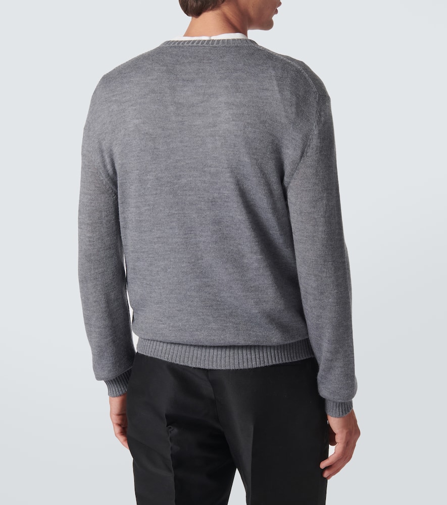 Jil Sander Virgin Wool-cashmere Sweater In Grau