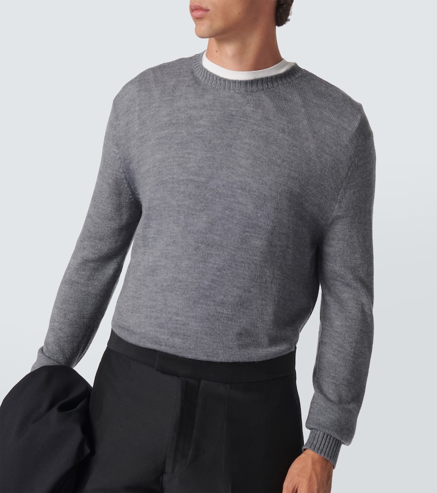 Jil Sander Virgin Wool-cashmere Sweater In Grau