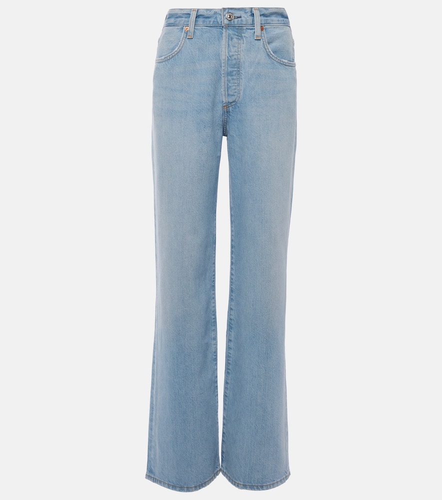 Citizen Of Humanity Annina High-rise Wide-leg Organic Jeans In Blue