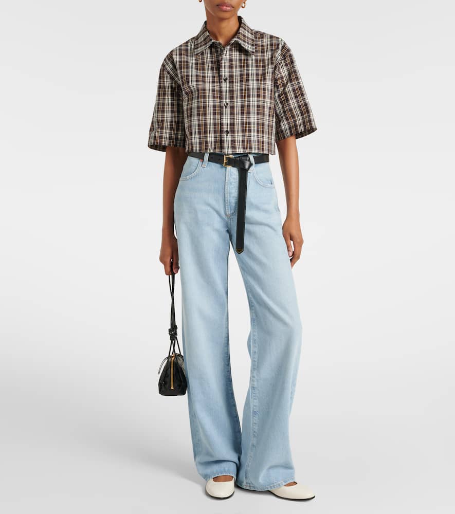 Citizen Of Humanity Annina High-rise Wide-leg Organic Jeans In Blue