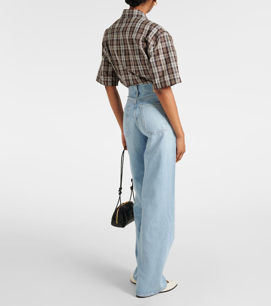 Citizen Of Humanity Annina High-rise Wide-leg Organic Jeans In Blue