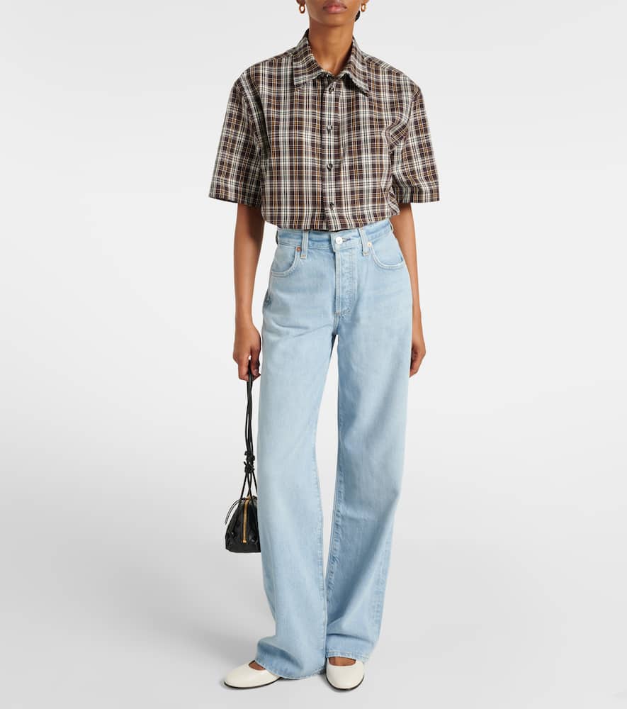 Citizen Of Humanity Annina High-rise Wide-leg Organic Jeans In Blue