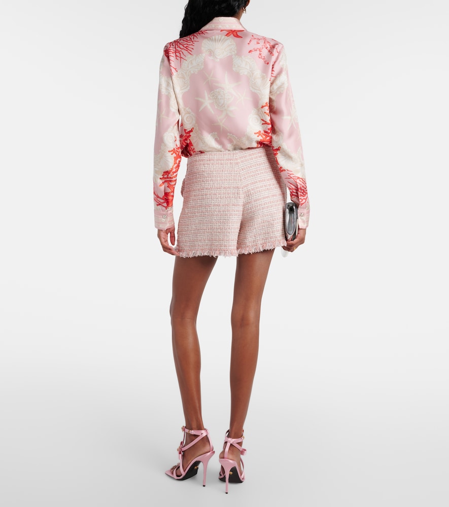  Versace Versace Fringed Tweed Shorts 