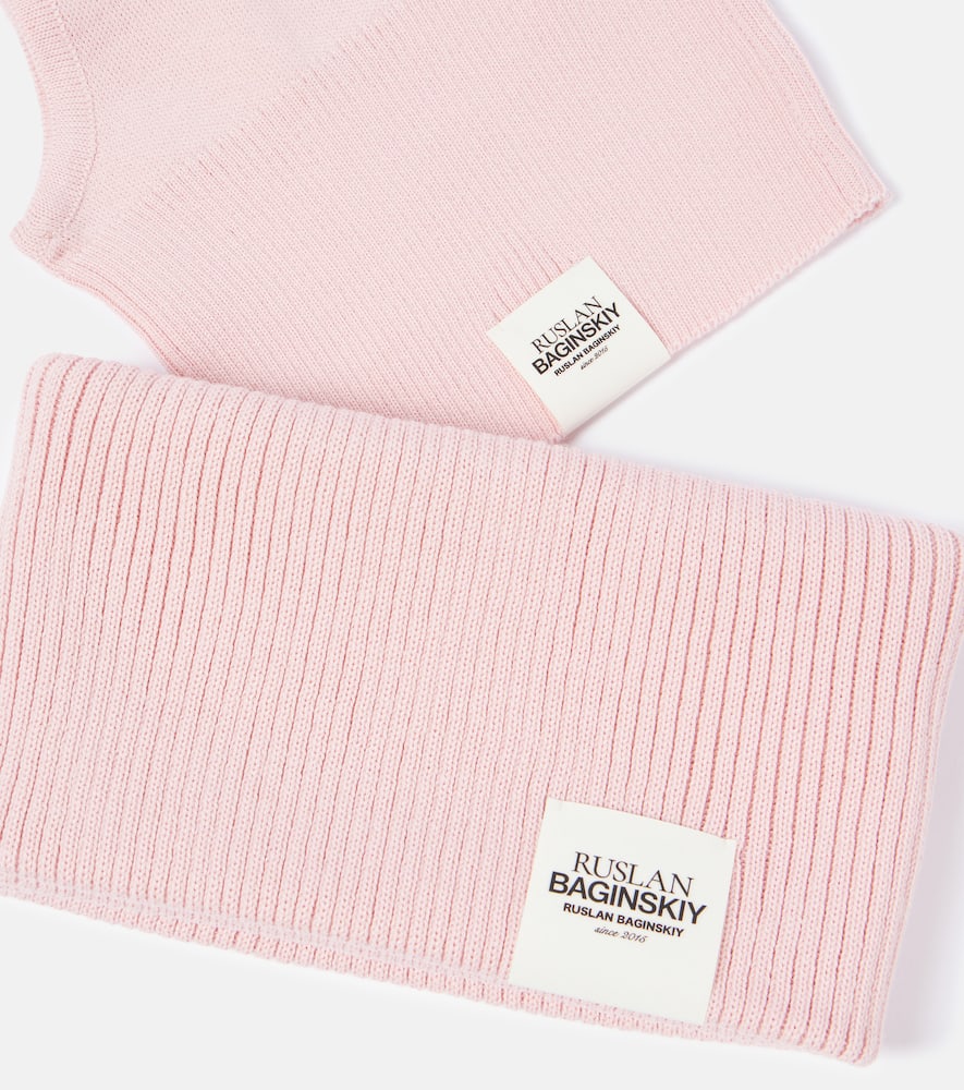 Ruslan Baginskiy Wool-blend Ski Mask In Pink