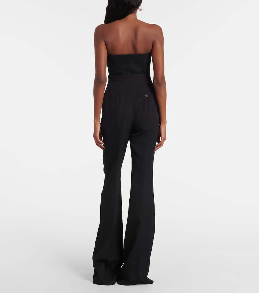 パンツ alexander mcqueen TAILORED PANTS WITH WAIST LAPELS Alexander Mcqueen Women Tailored Pants With Waist Lapels In