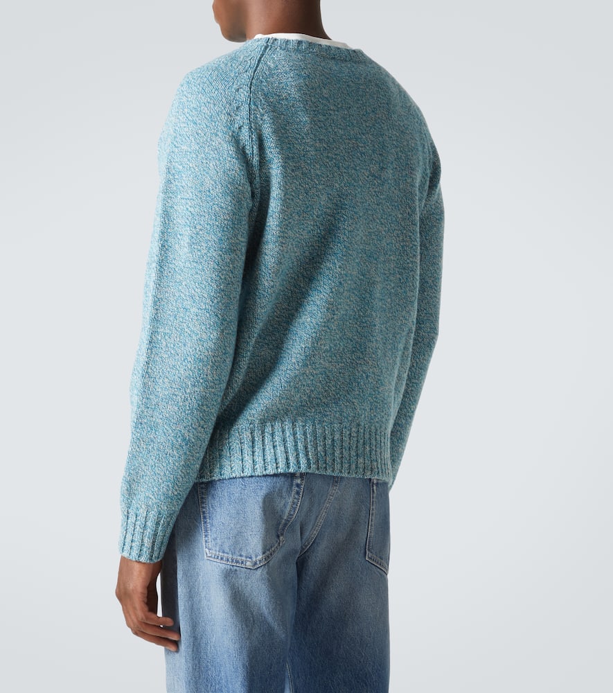 Valentino Vlogo Signature Virgin Wool Sweater In Turquoise