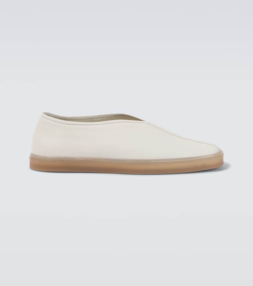 Linoleum leather slip-on sneakers