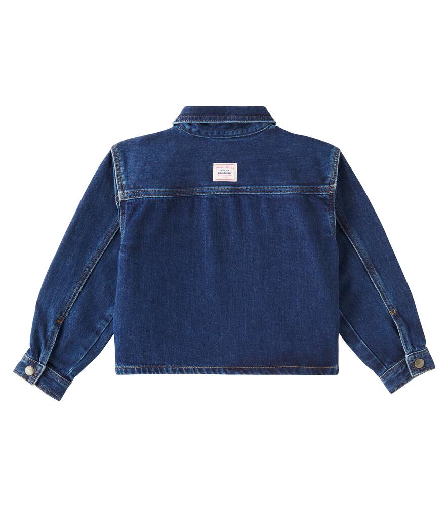 Bonpoint Eliza Embroidered Denim Jacket In Jean Clair