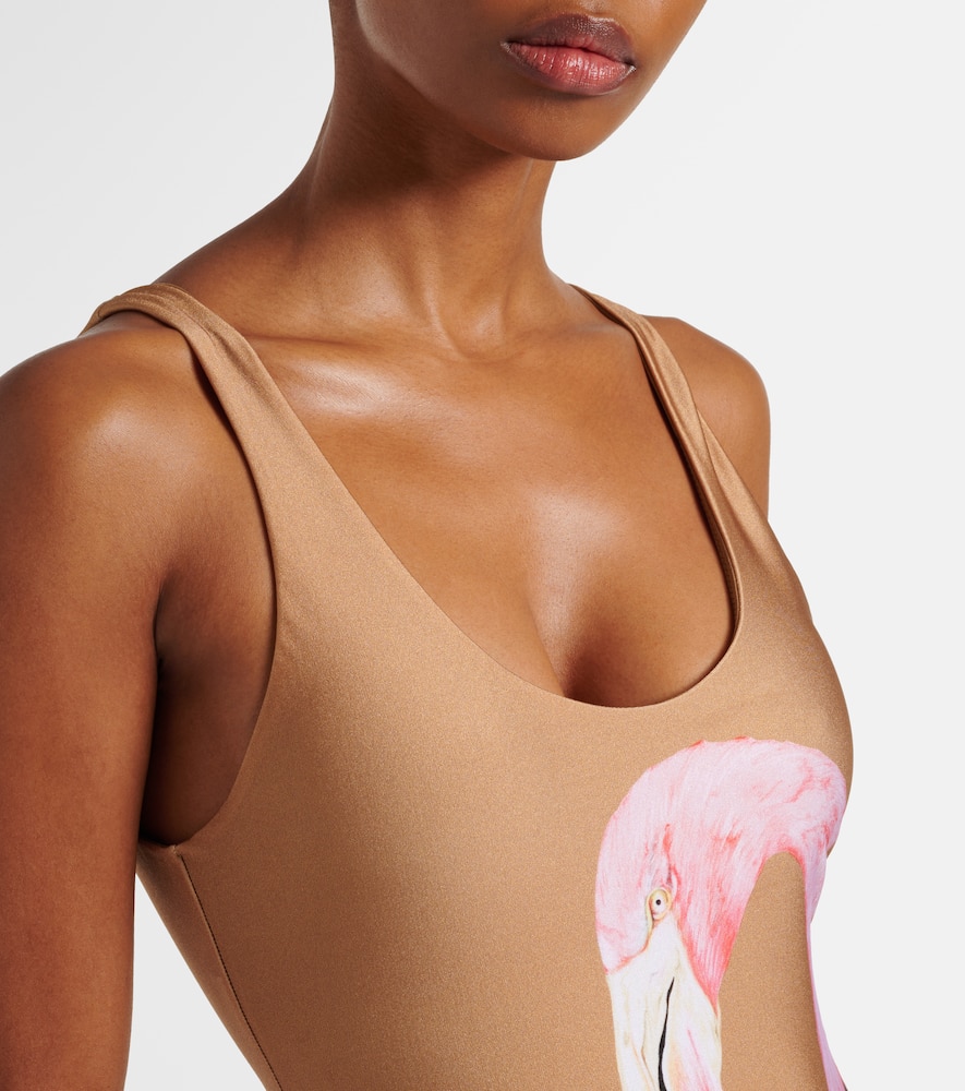 Shop Chloé Printed Cutout Swimsuit In Multicoloured