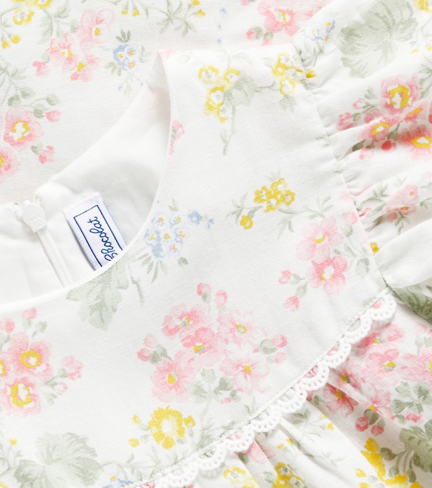 Tartine Et Chocolat Floral Linen And Cotton Top In Multicoloured