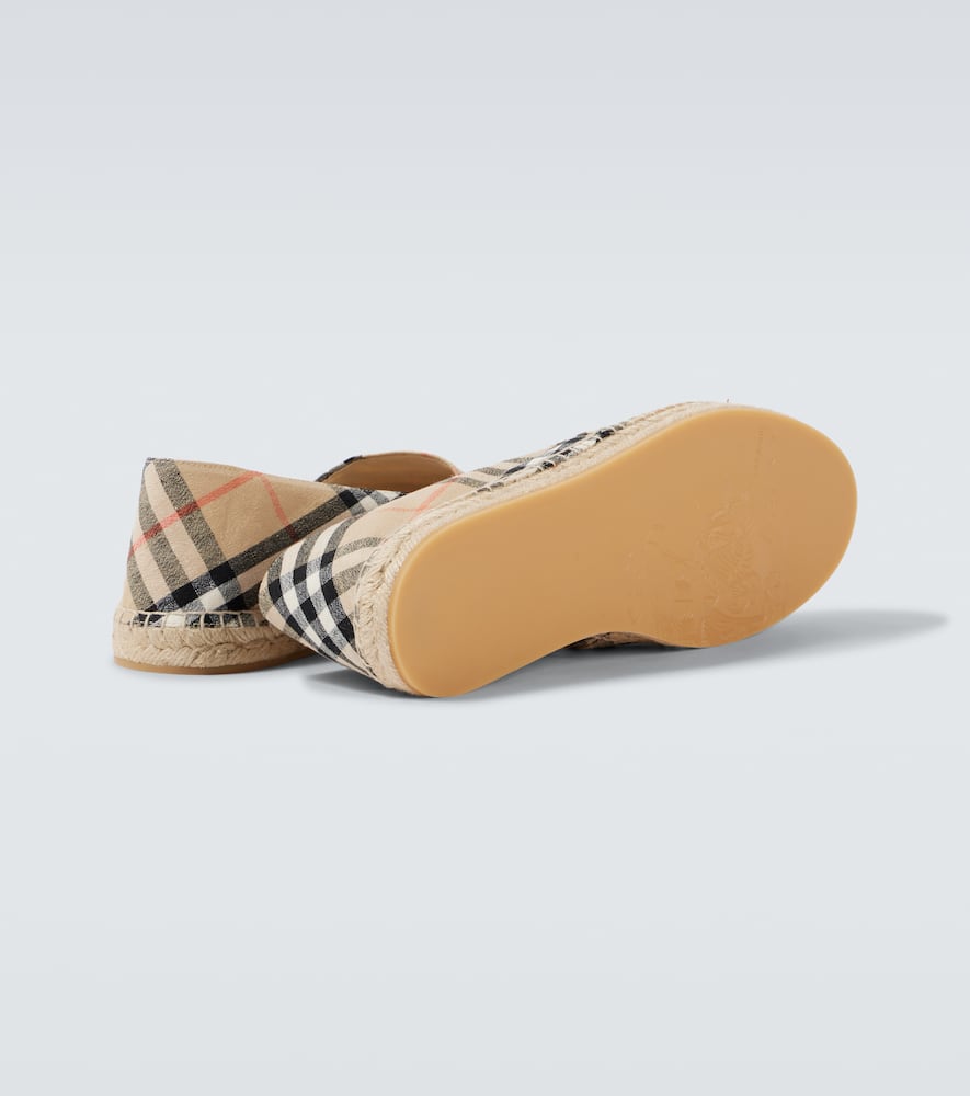 Burberry Check Pattern Canvas Round Toe Espadrilles