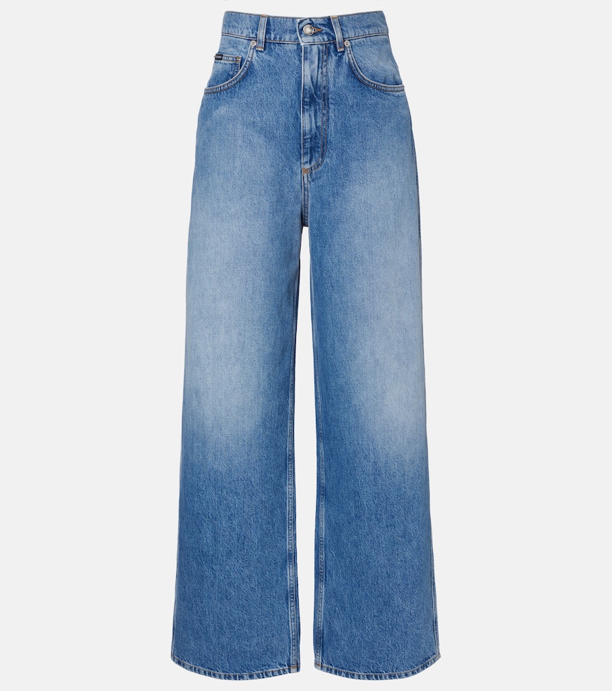 Dolce & Gabbana High-rise Wide-leg Jeans In Blue