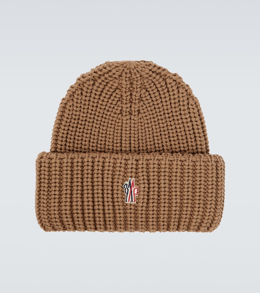 Moncler Grenoble Logo ribbed-knit virgin wool beanie