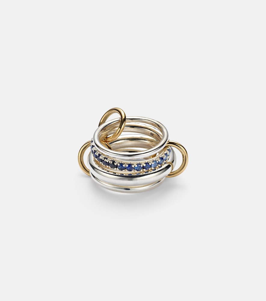Spinelli Kilcollin Janssen SG 18kt gold and sterling silver ring with sapphires