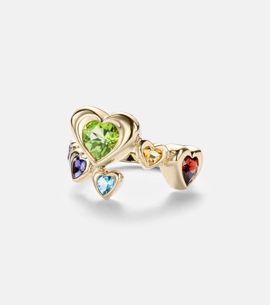 14kt gold ring with sapphires
