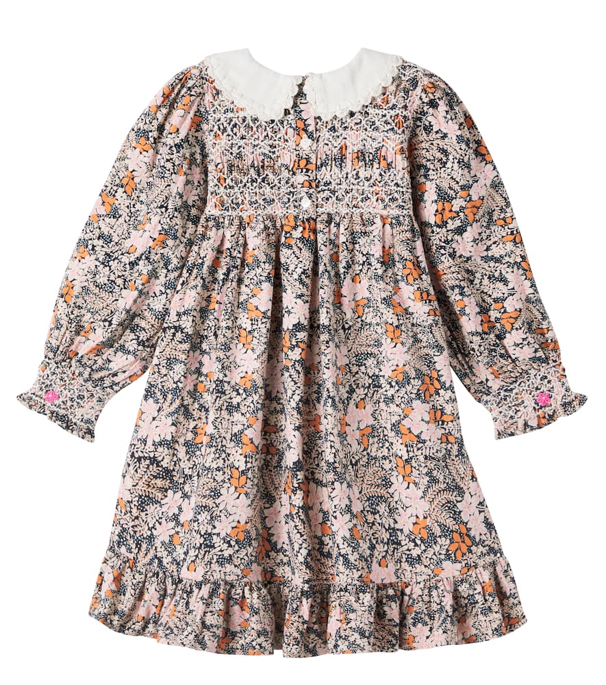 Bebe Organic Elora Embroidered Cotton Dress In Gray