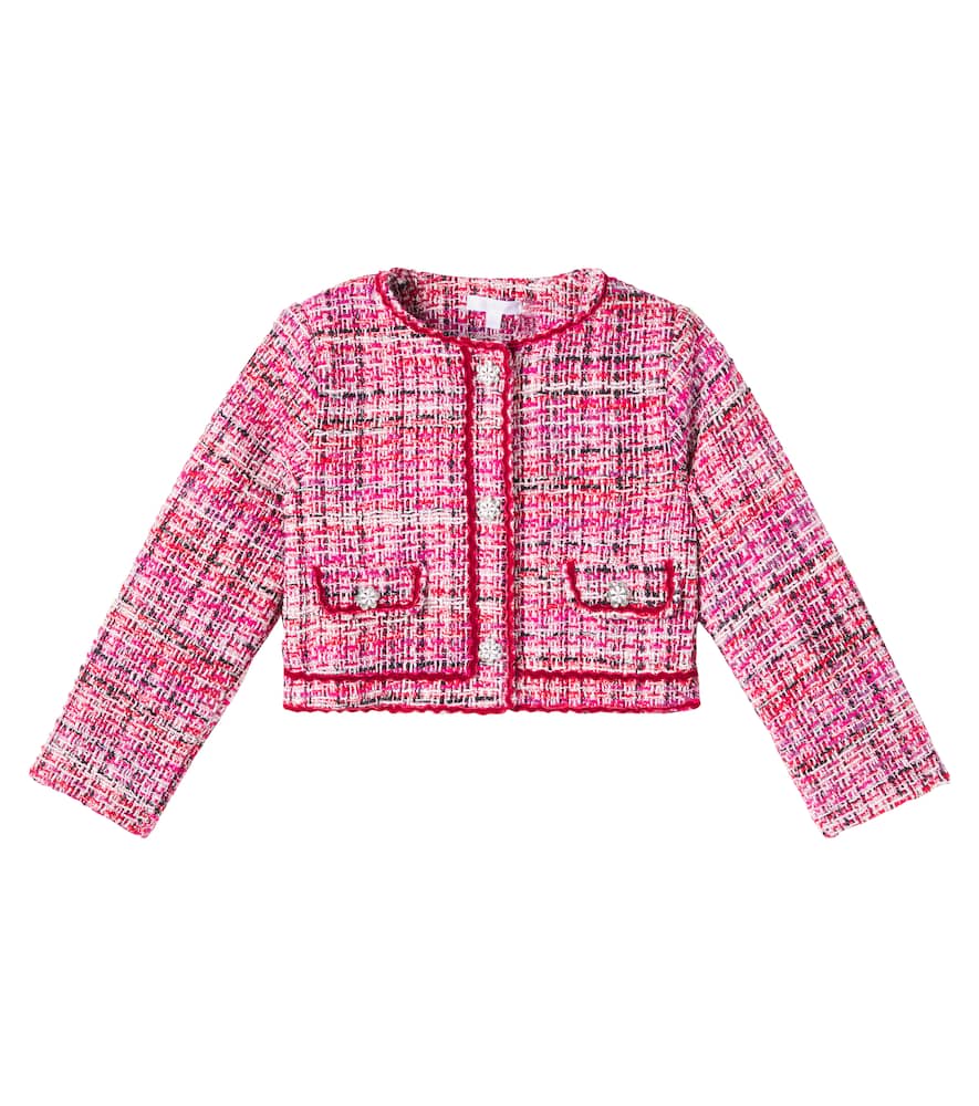Patachou Cotton-blend Tweed Jacket In Multi