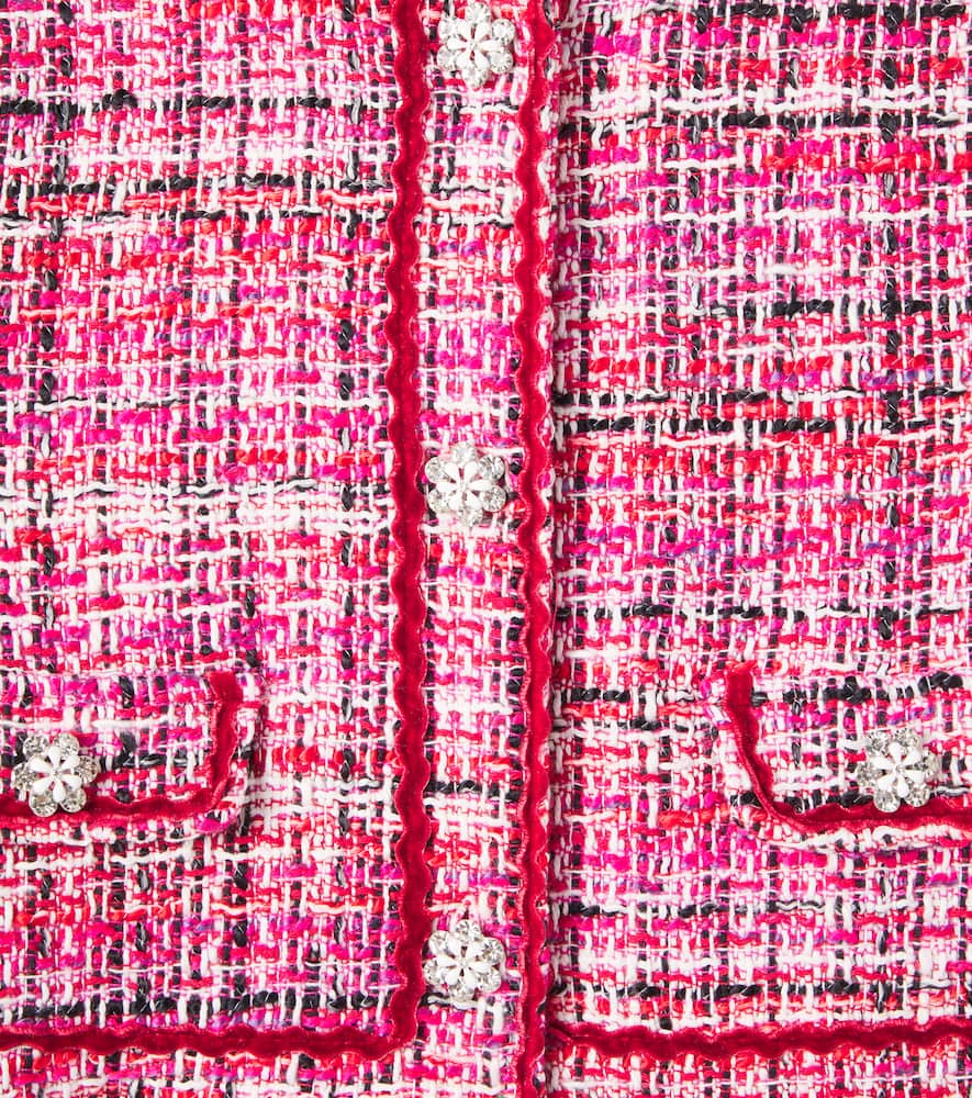 Patachou Cotton-blend Tweed Jacket In Multi
